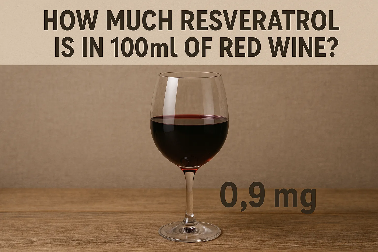 How much resveratrol is in 100ml of red wine?
