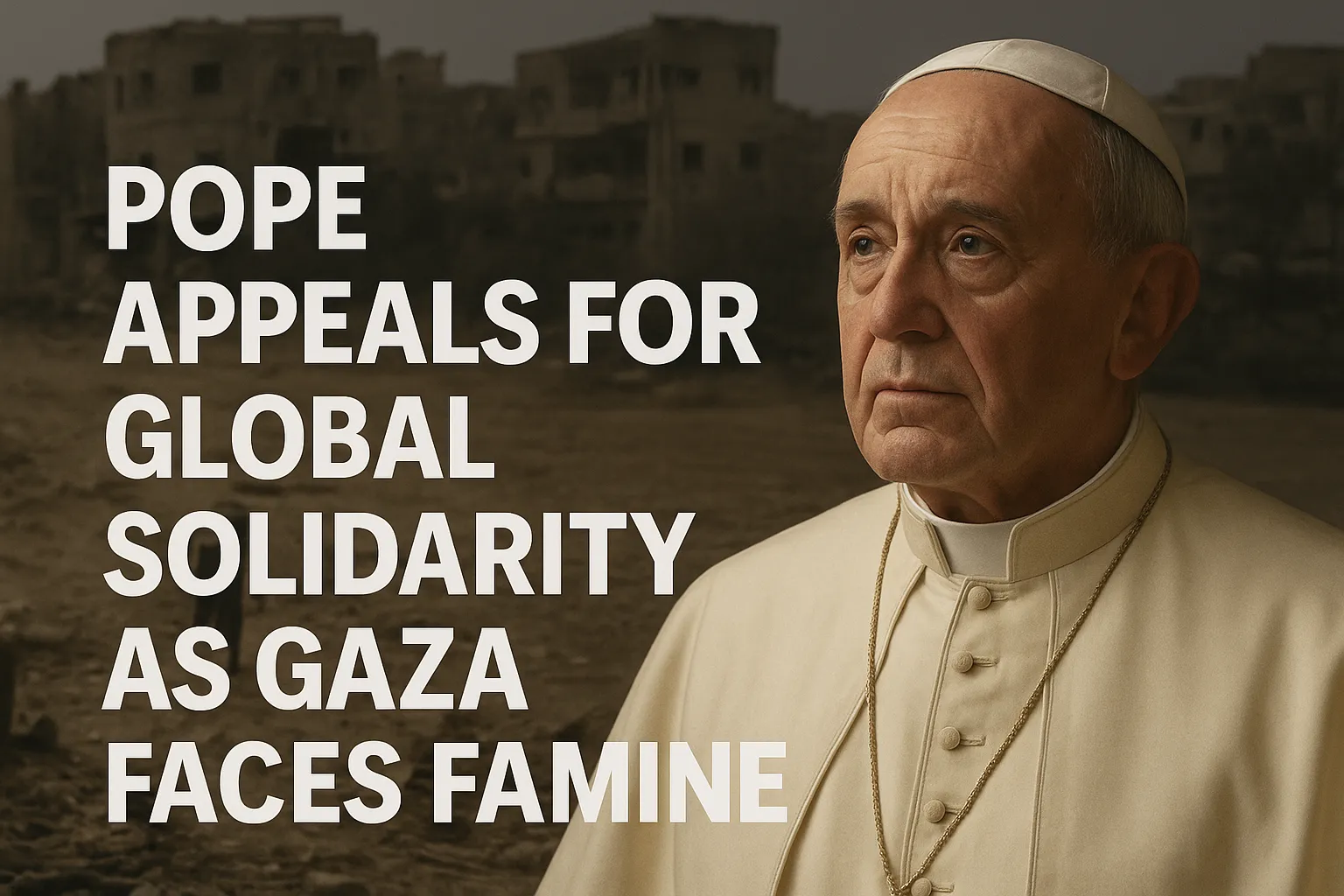Pope Appeals for Global Solidarity as Gaza Faces Famine