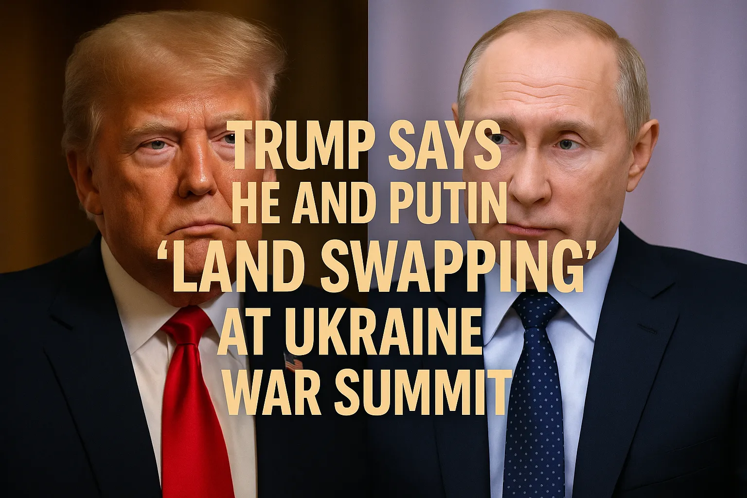  Trump says he and Putin will discuss ‘land swapping’ at Ukraine war summit