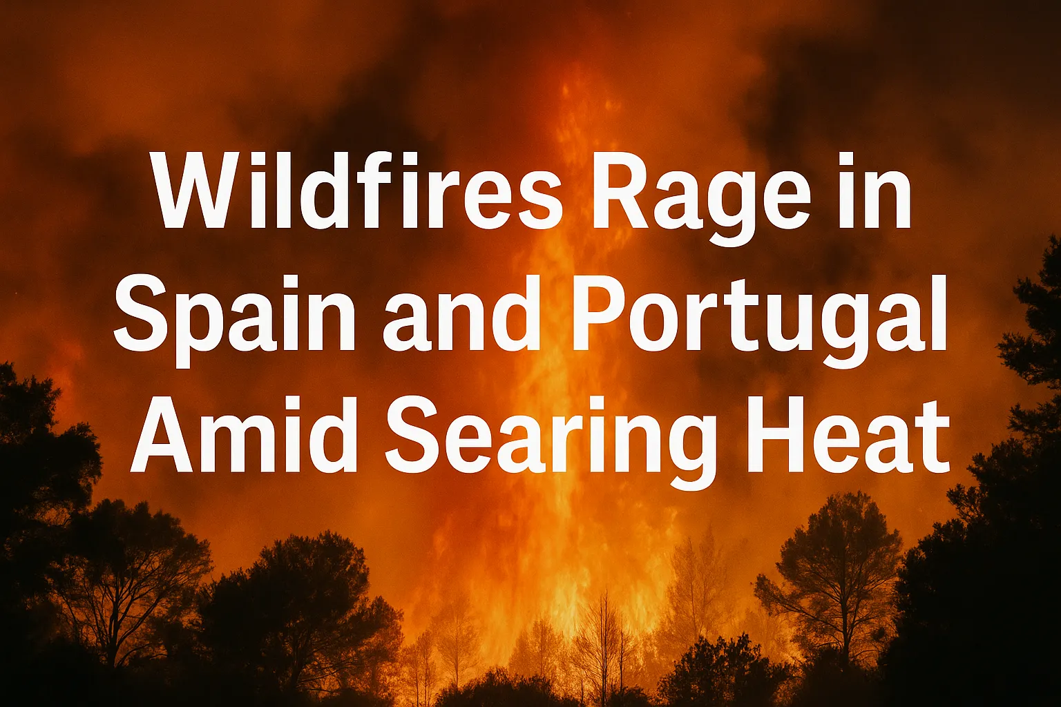 Wildfires rage in Spain and Portugal amid searing heat